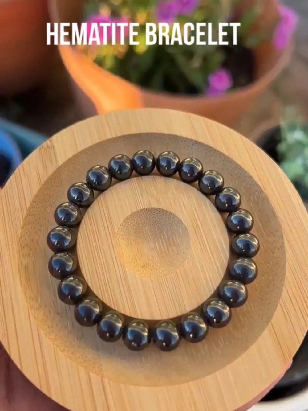 Handmade Hematite Beaded Stretch Bracelet